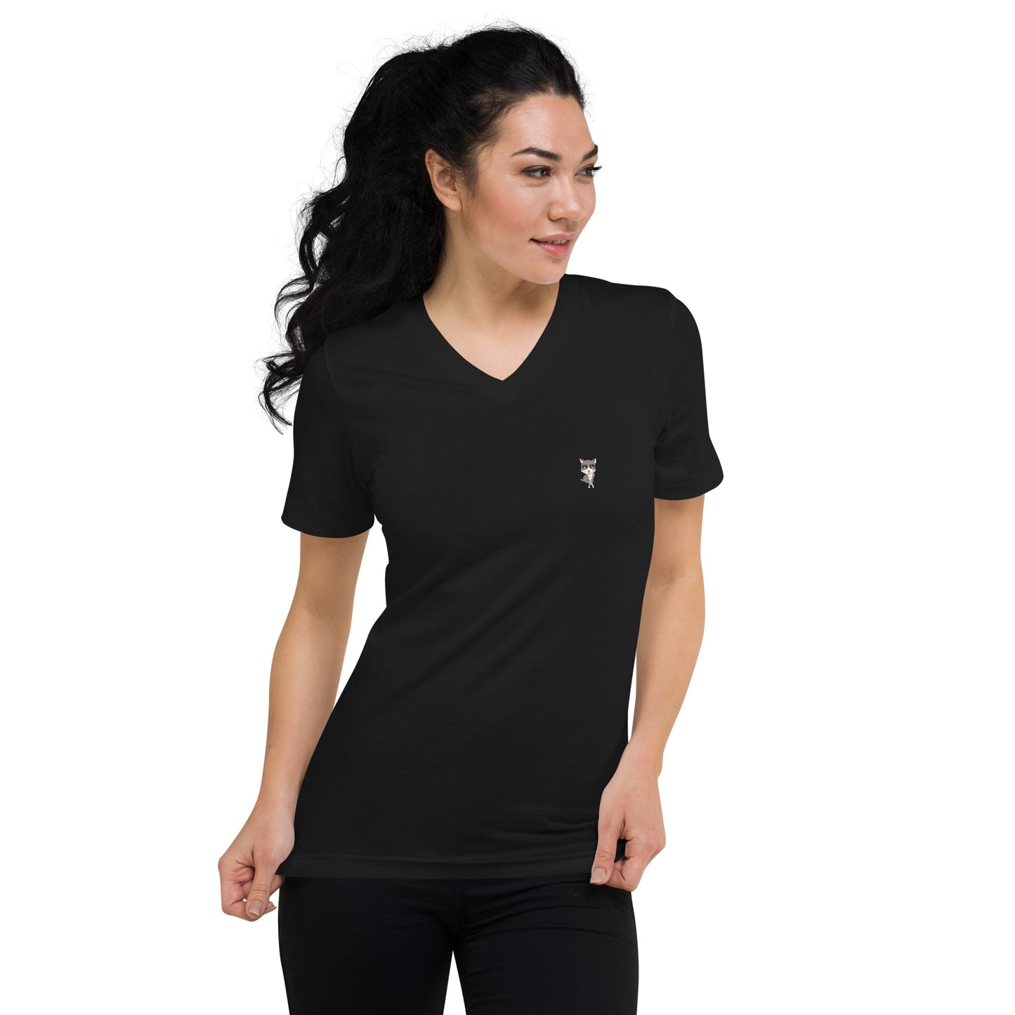 Nekowannapee by tokyozoodesign Unisex Short Sleeve V-Neck T-Shirt